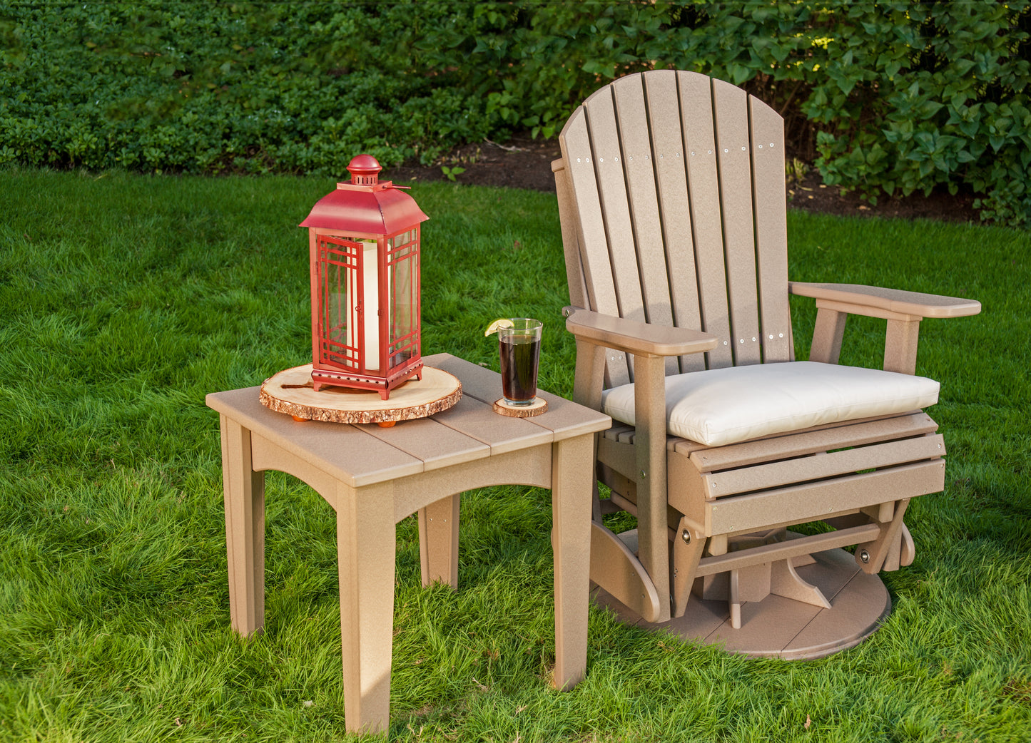 2' Swivel Adirondack Glider Weatherwood