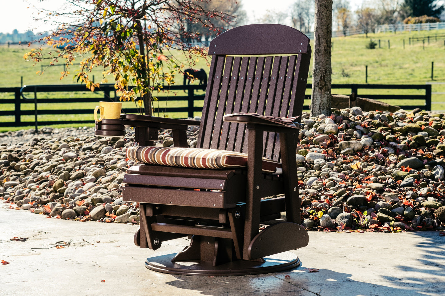 2' Swivel Classic Glider Chestnut Brown
