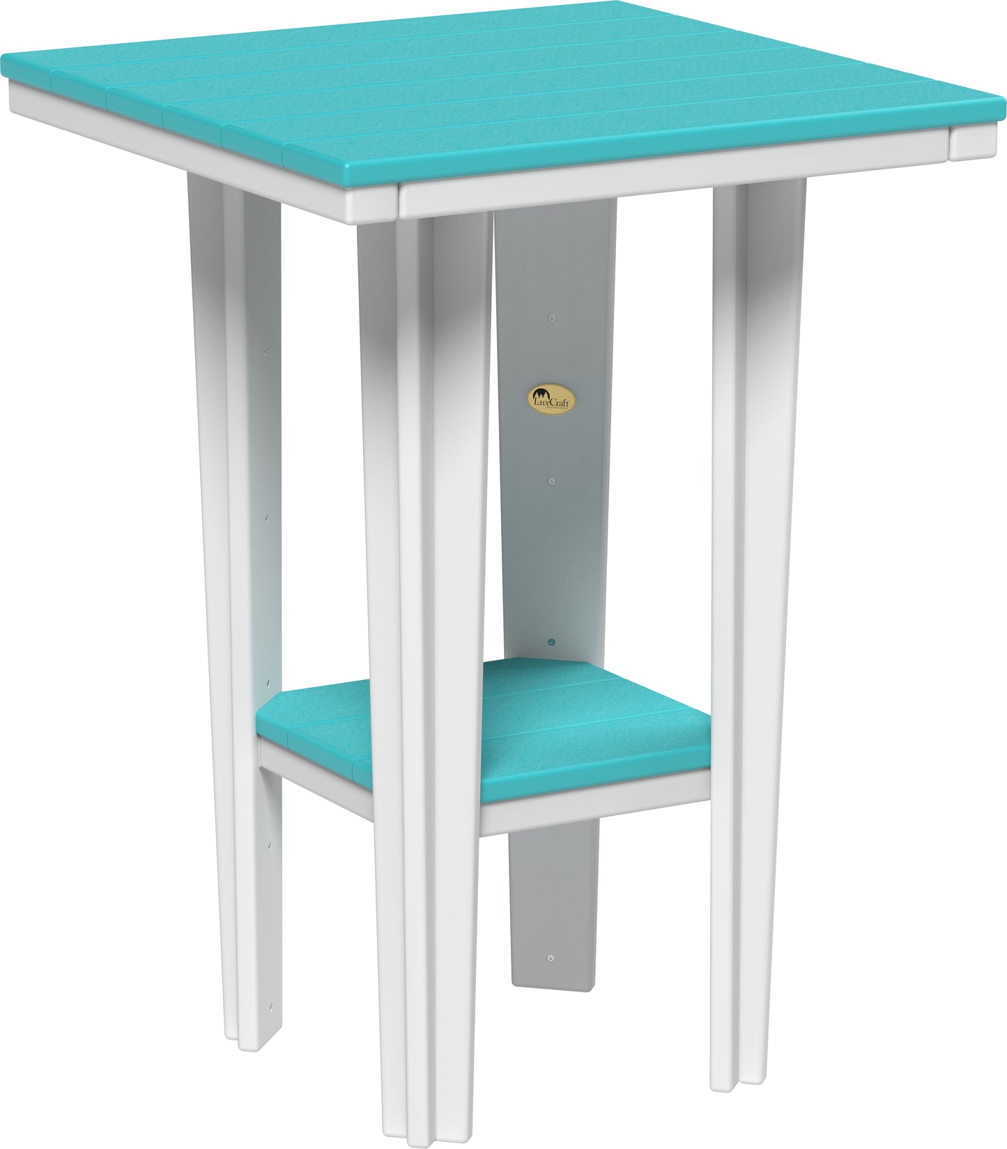 30" Square Bistro Table Aruba Blue & White / Bar Height