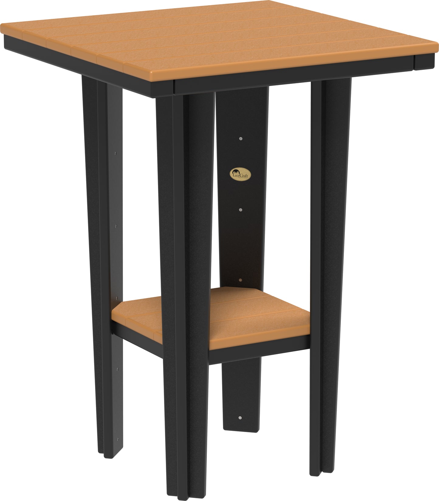 30" Square Bistro Table Cedar & Black / Bar Height