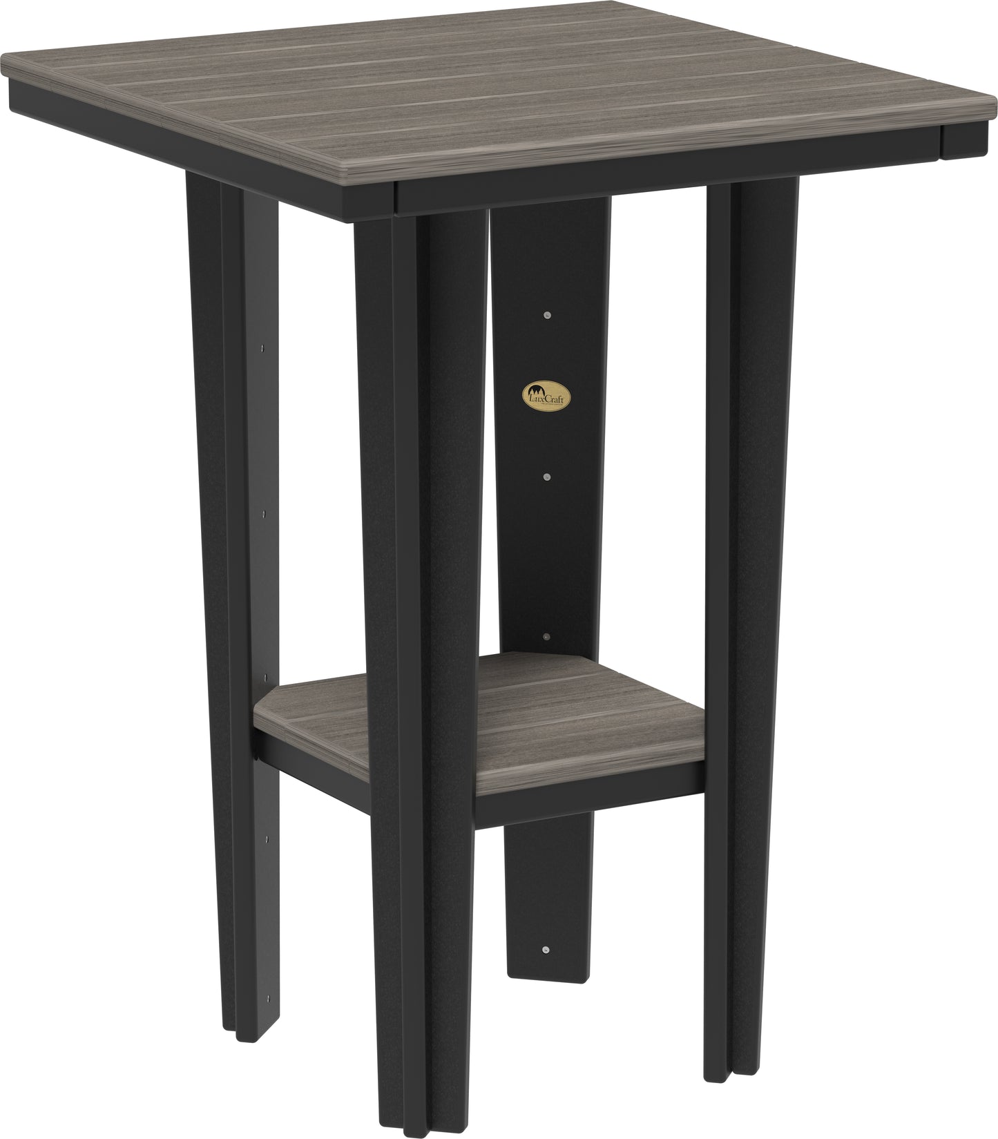 30" Square Bistro Table Coastal Gray & Black / Bar Height
