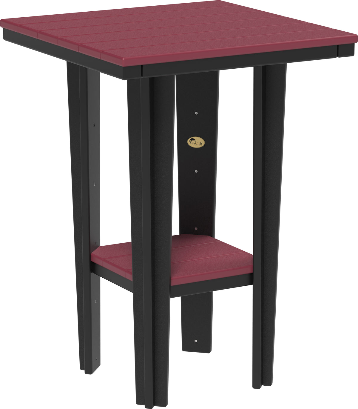 30" Square Bistro Table Cherrywood & Black / Bar Height