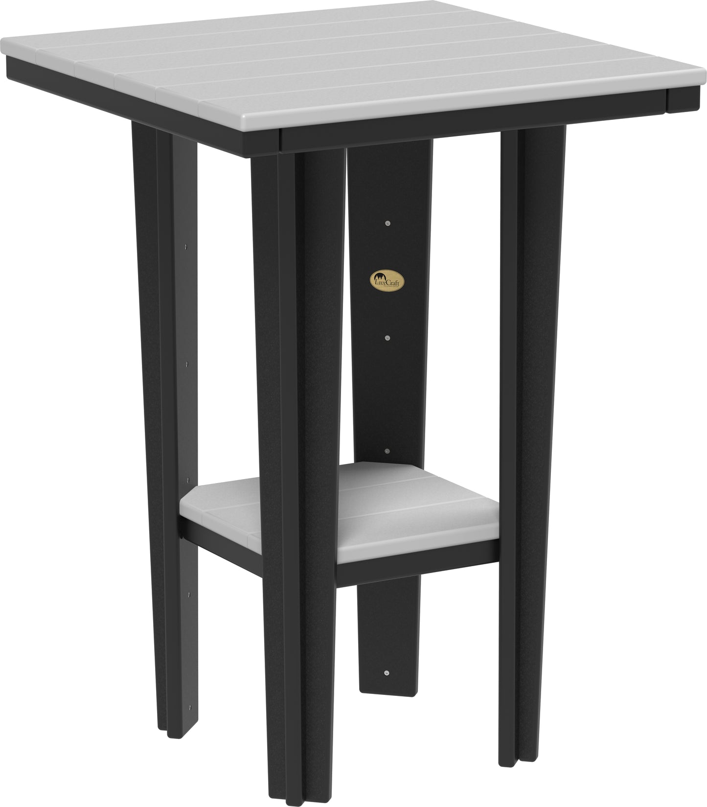 30" Square Bistro Table Dove Gray & Black / Bar Height