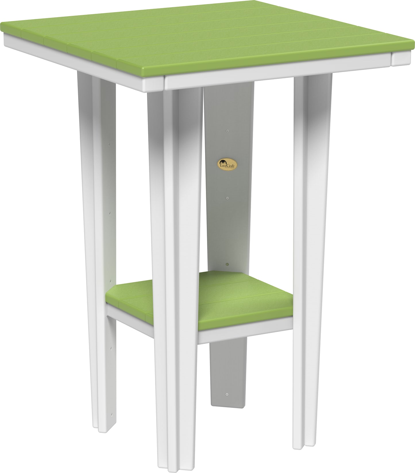 30" Square Bistro Table Lime Green & White / Bar Height
