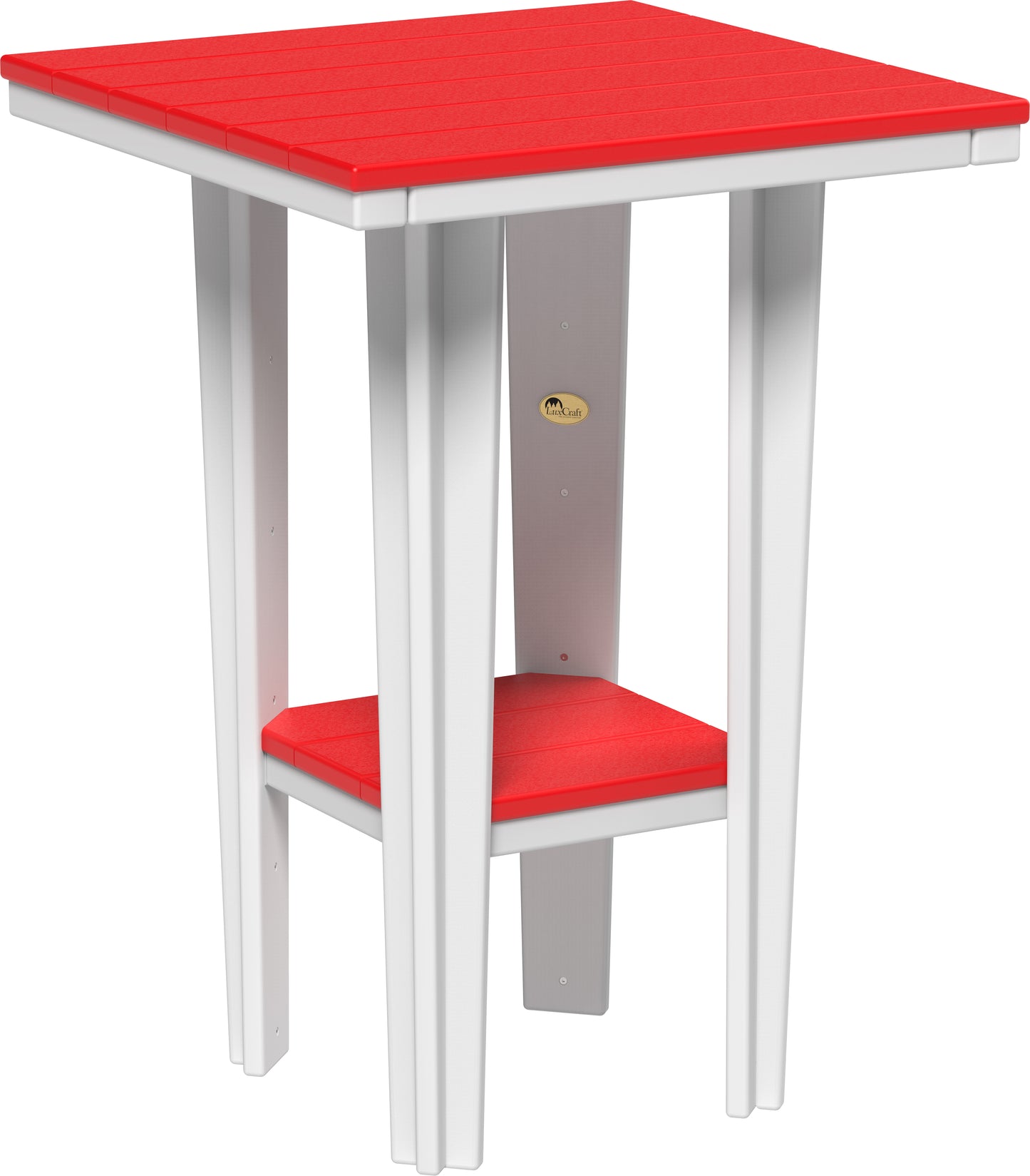 30" Square Bistro Table Red & White / Bar Height