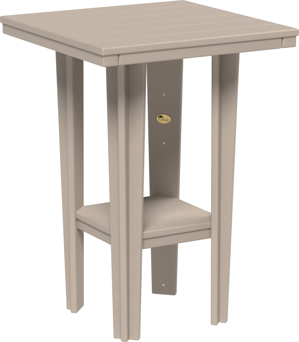 30" Square Bistro Table Weatherwood / Bar Height