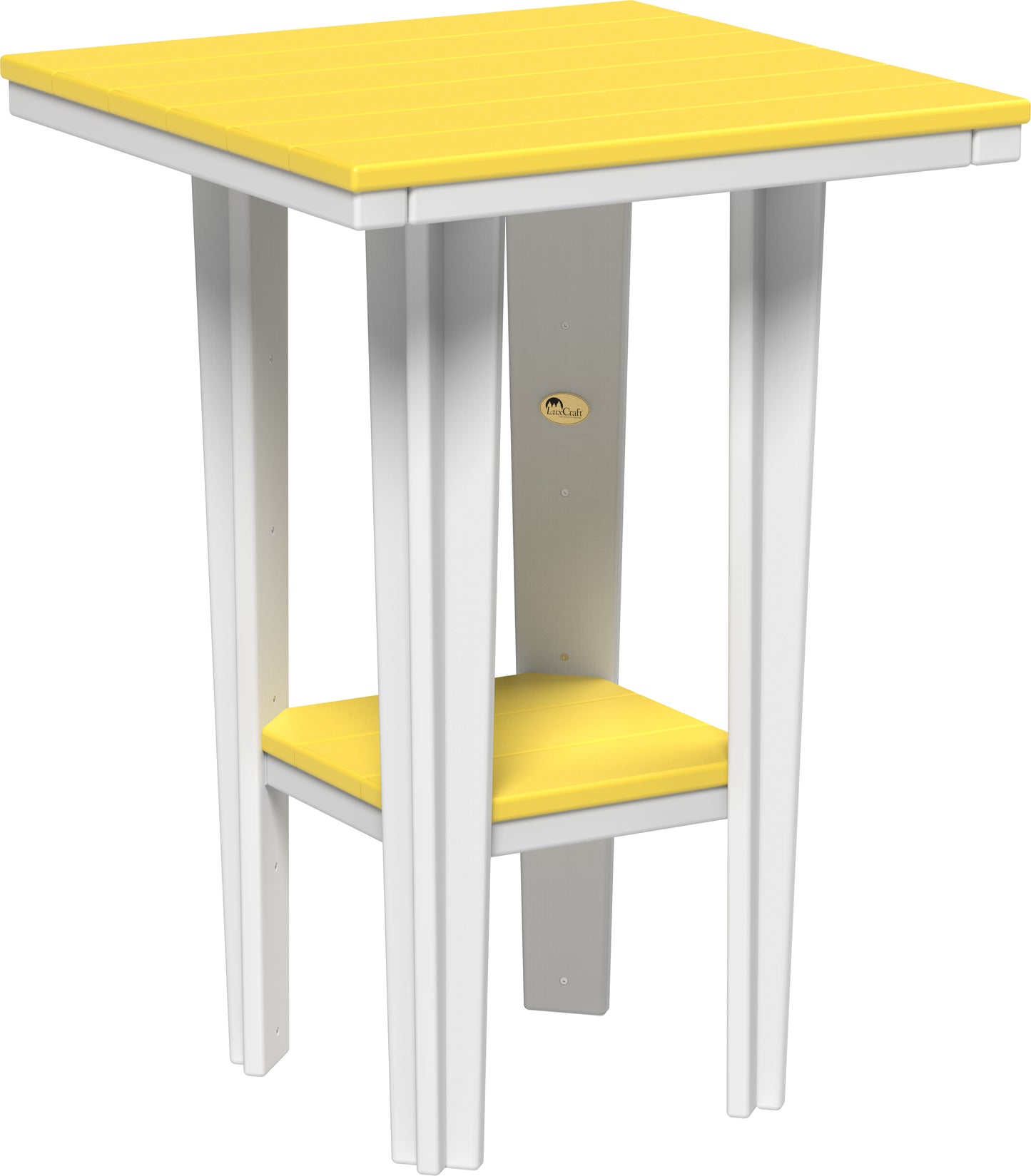 30" Square Bistro Table Yellow & White / Bar Height