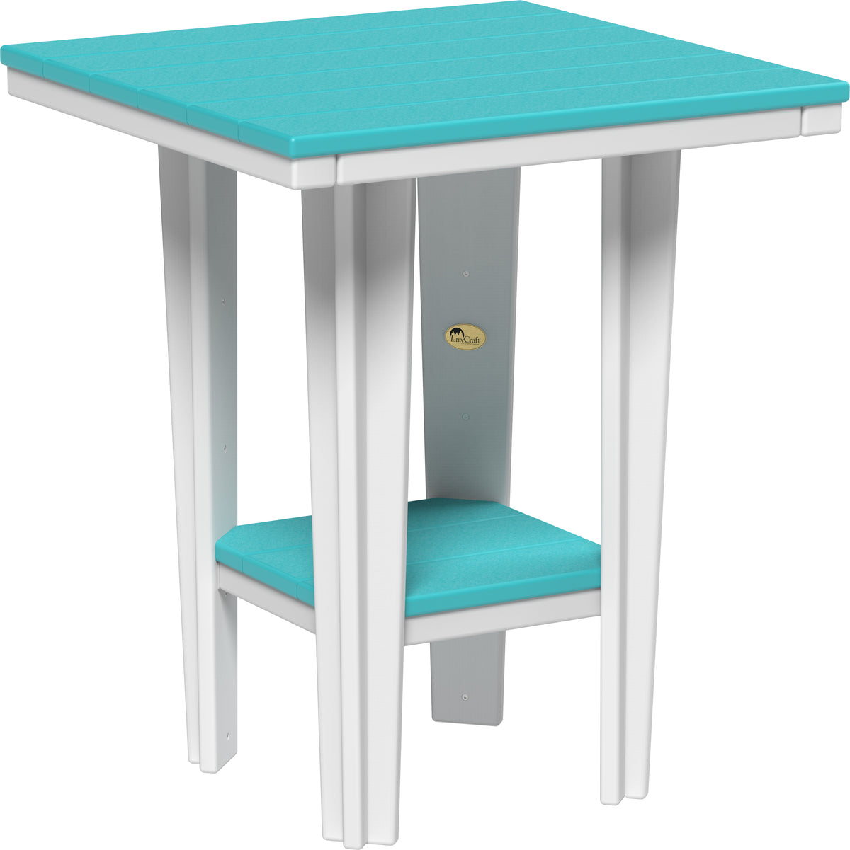 30" Square Bistro Table Aruba Blue & White / Counter Height