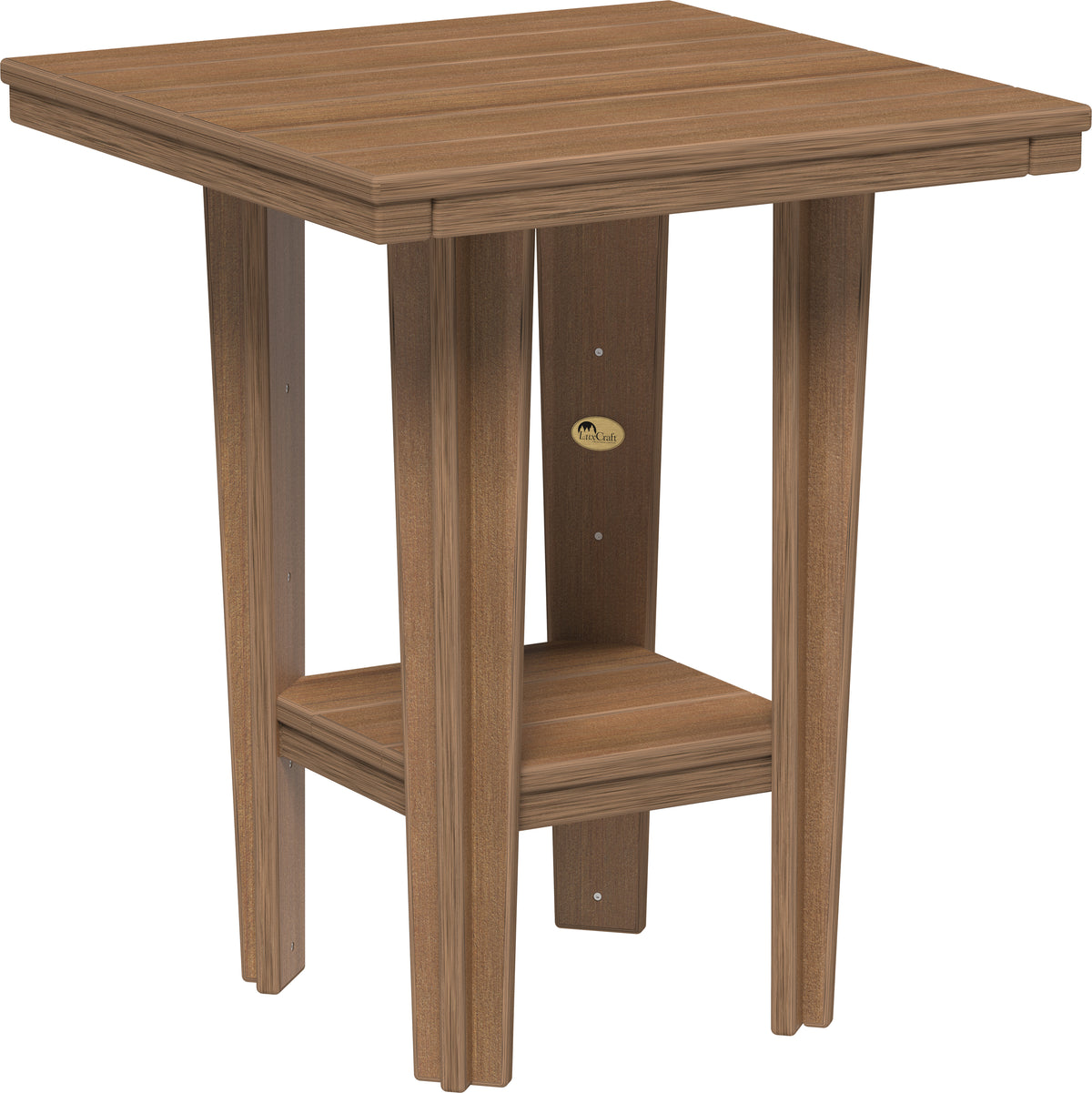 30" Square Bistro Table Antique Mahogany / Counter Height