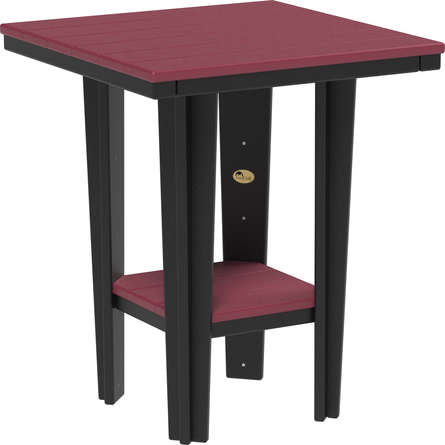 30" Square Bistro Table Cherrywood & Black / Counter Height