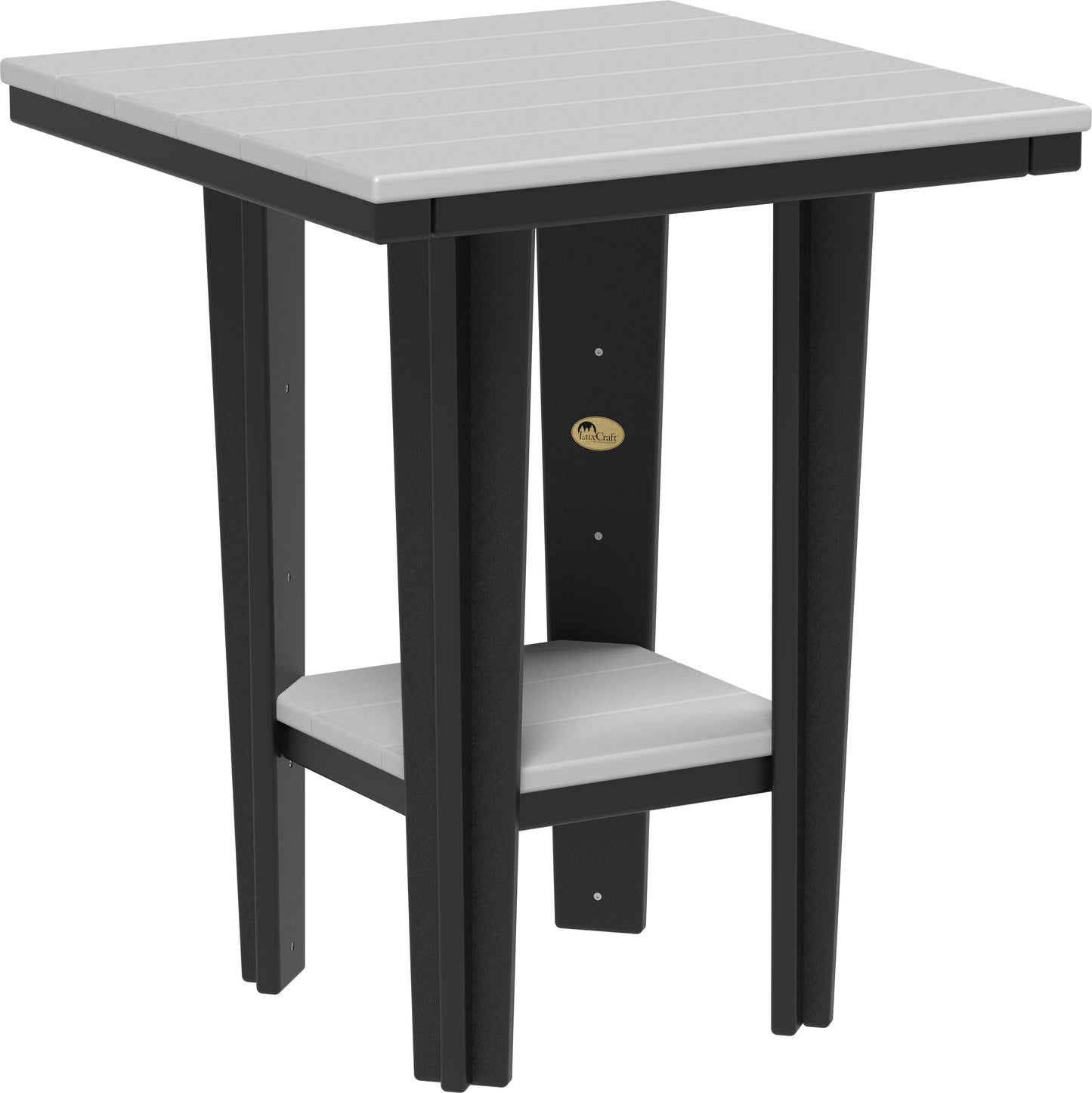 30" Square Bistro Table Dove Gray & Black / Counter Height