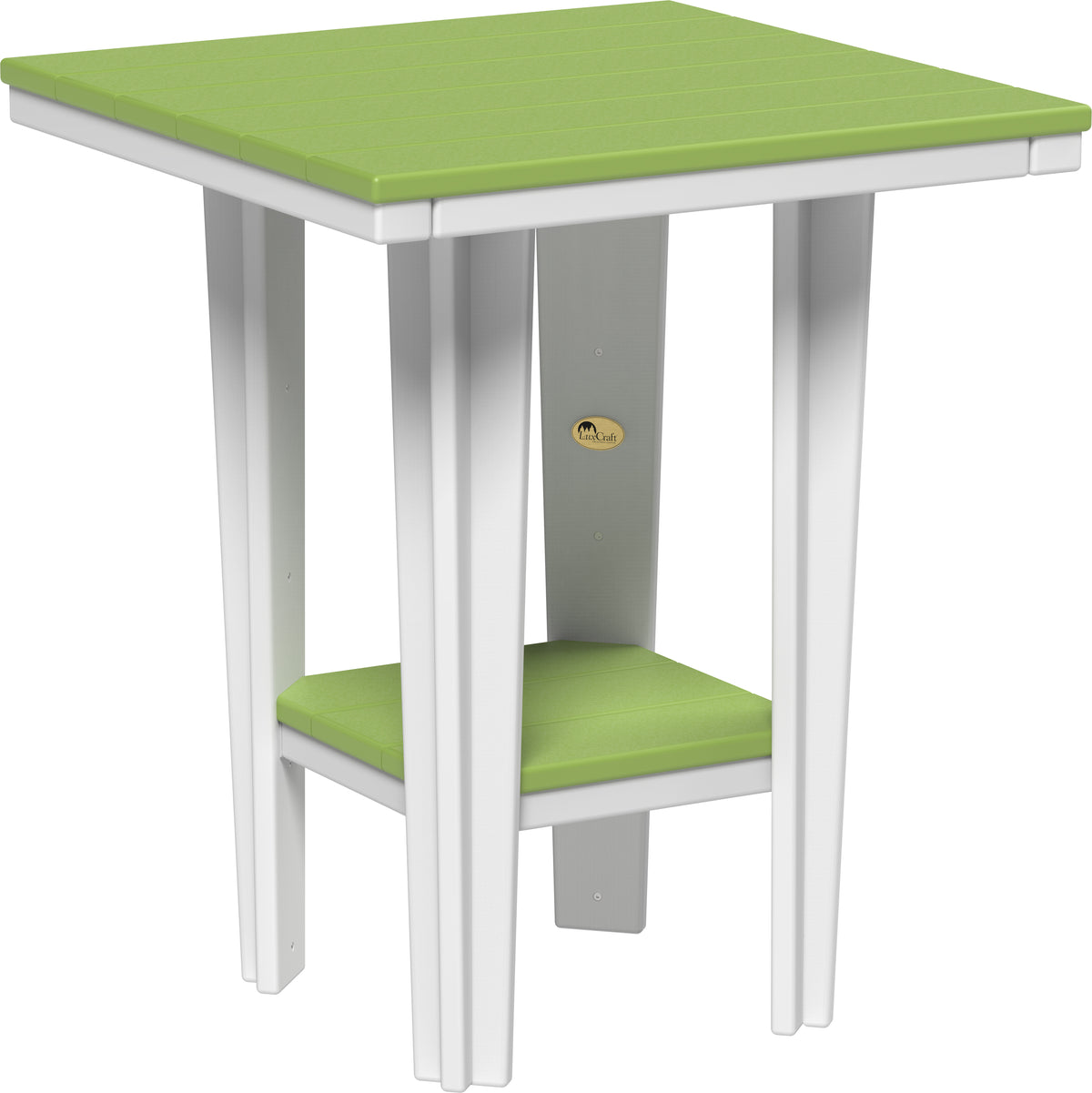 30" Square Bistro Table Lime Green & White / Counter Height