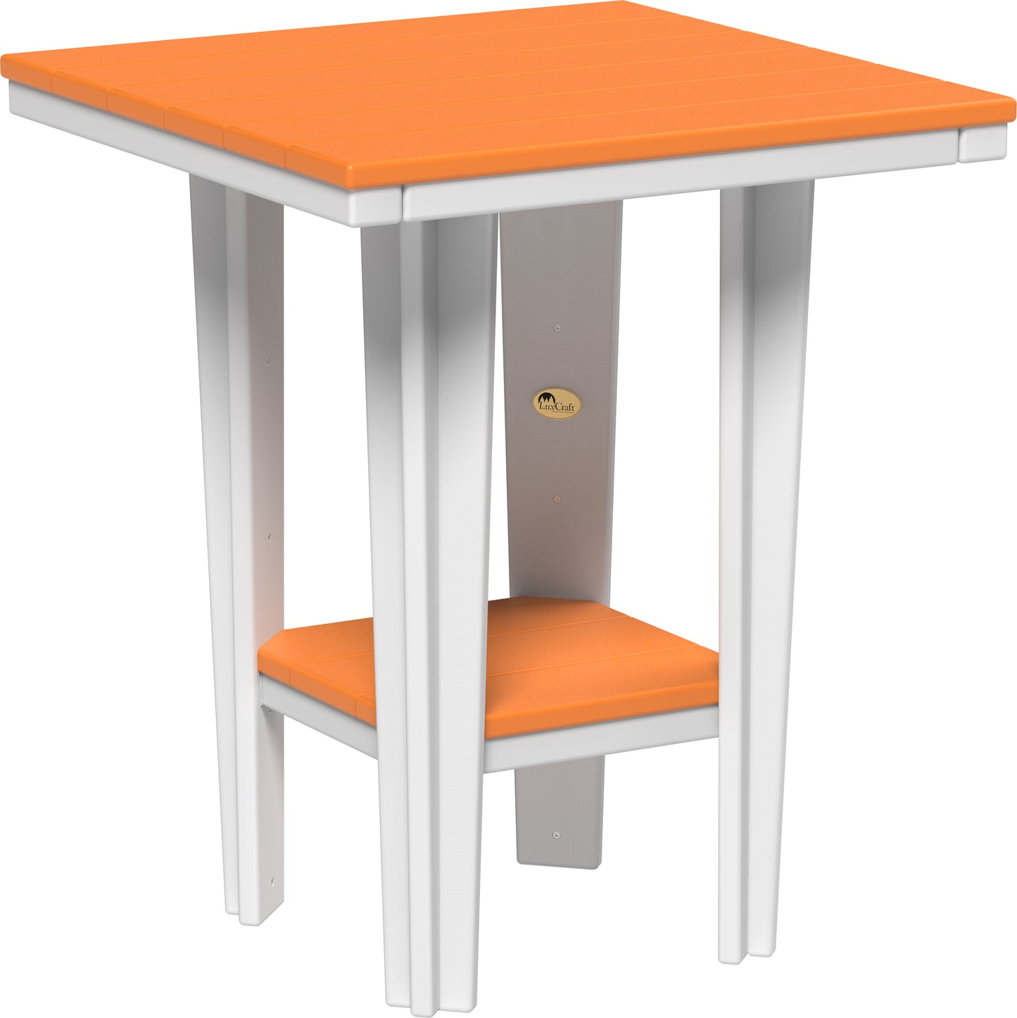 30" Square Bistro Table Tangerine & White / Counter Height