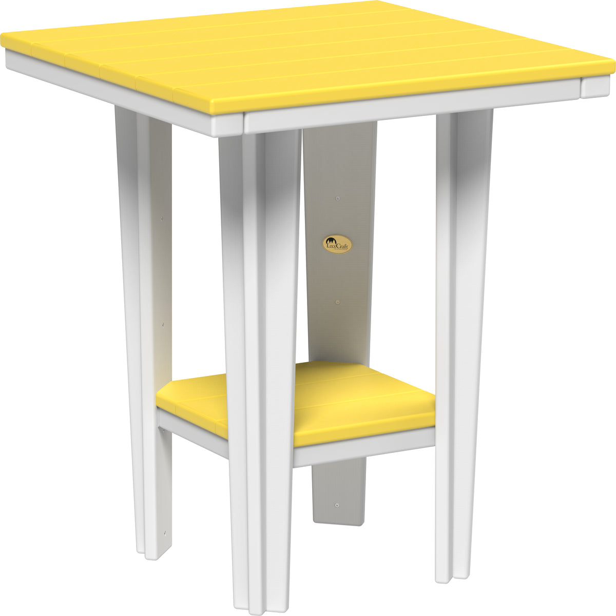 30" Square Bistro Table Yellow & White / Counter Height