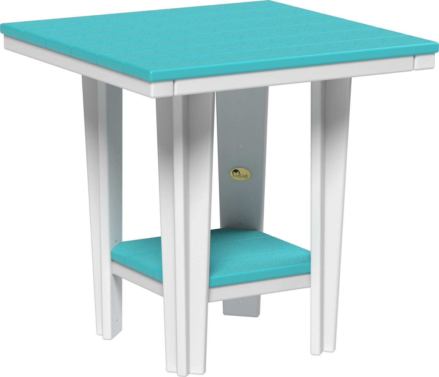 30" Square Bistro Table Aruba Blue & White / Dining Height
