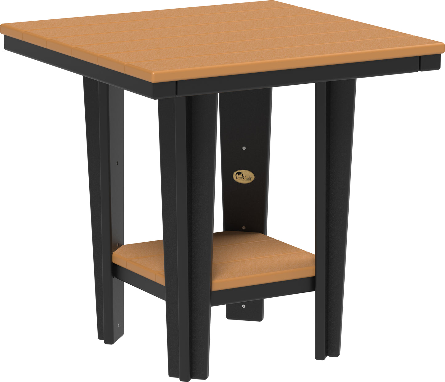 30" Square Bistro Table Cedar & Black / Dining Height