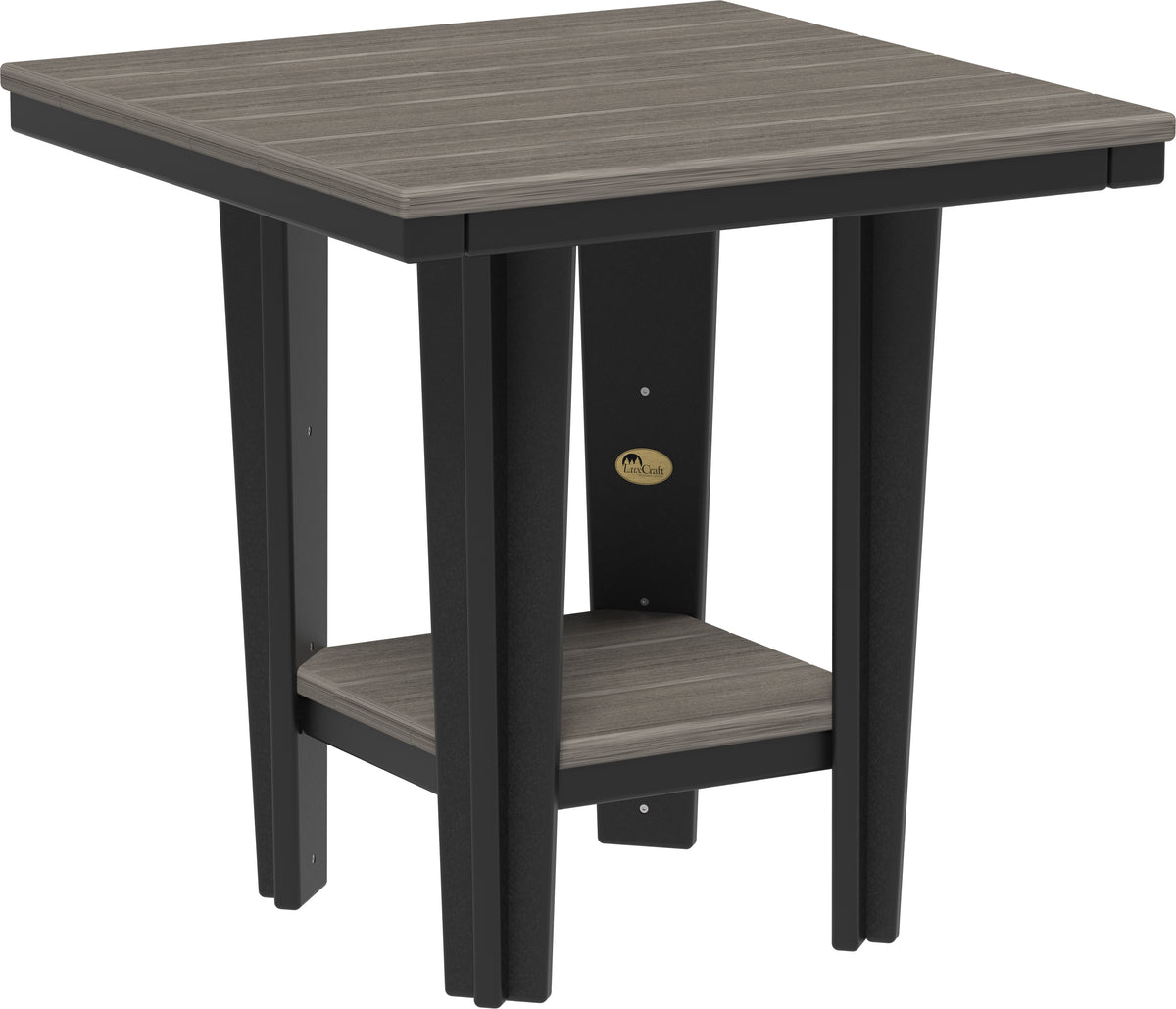 30" Square Bistro Table Coastal Gray & Black / Dining Height