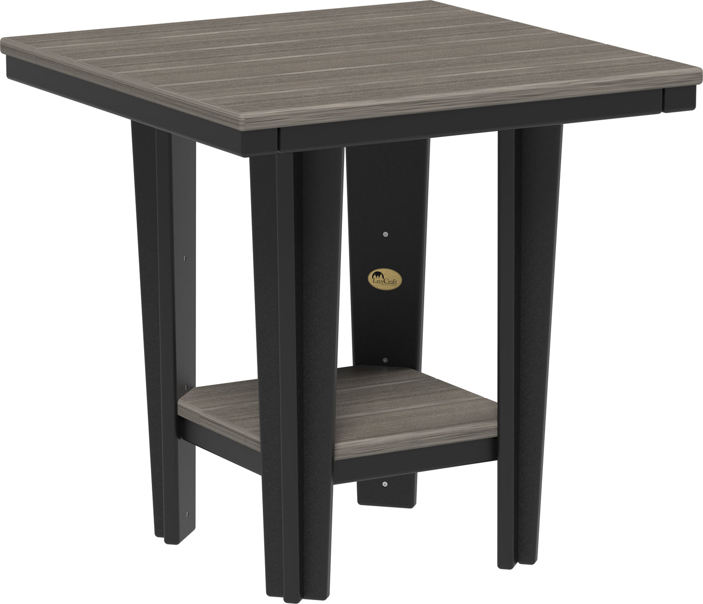 30" Square Bistro Table Coastal Gray & Black / Dining Height