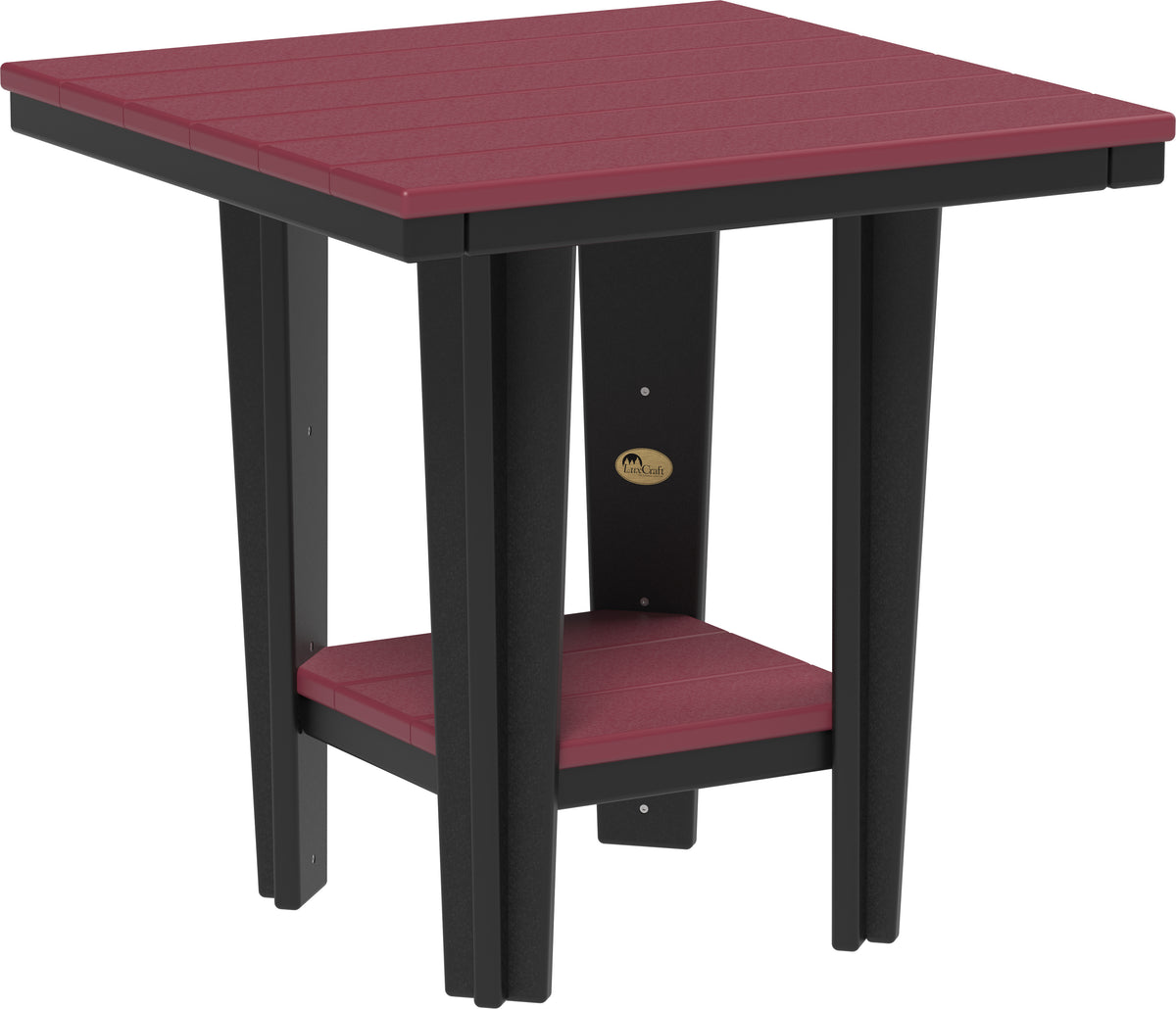 30" Square Bistro Table Cherrywood & Black / Dining Height