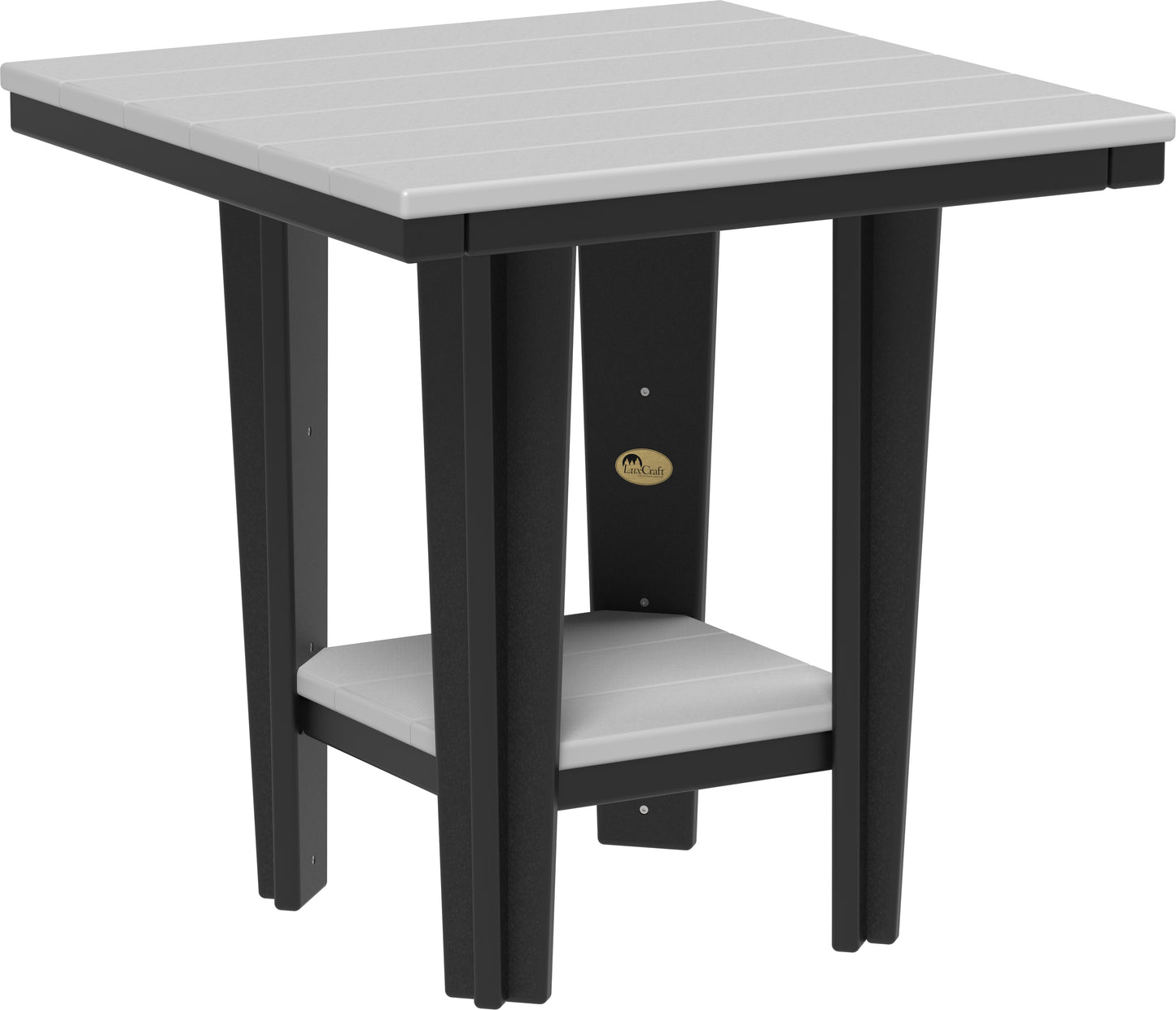 30" Square Bistro Table Dove Gray & Black / Dining Height
