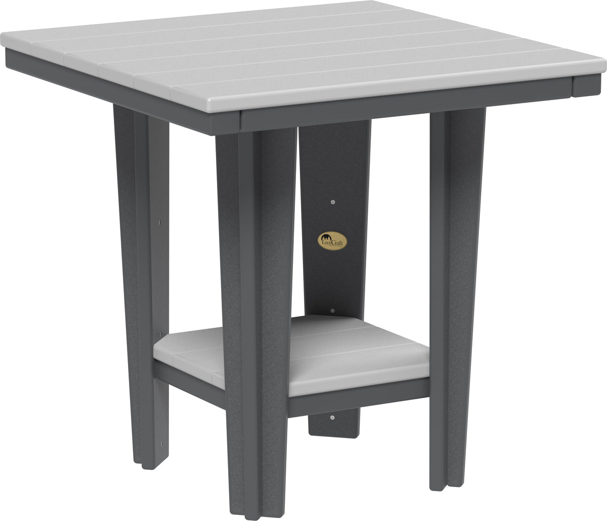30" Square Bistro Table Dove Gray & Slate / Dining Height