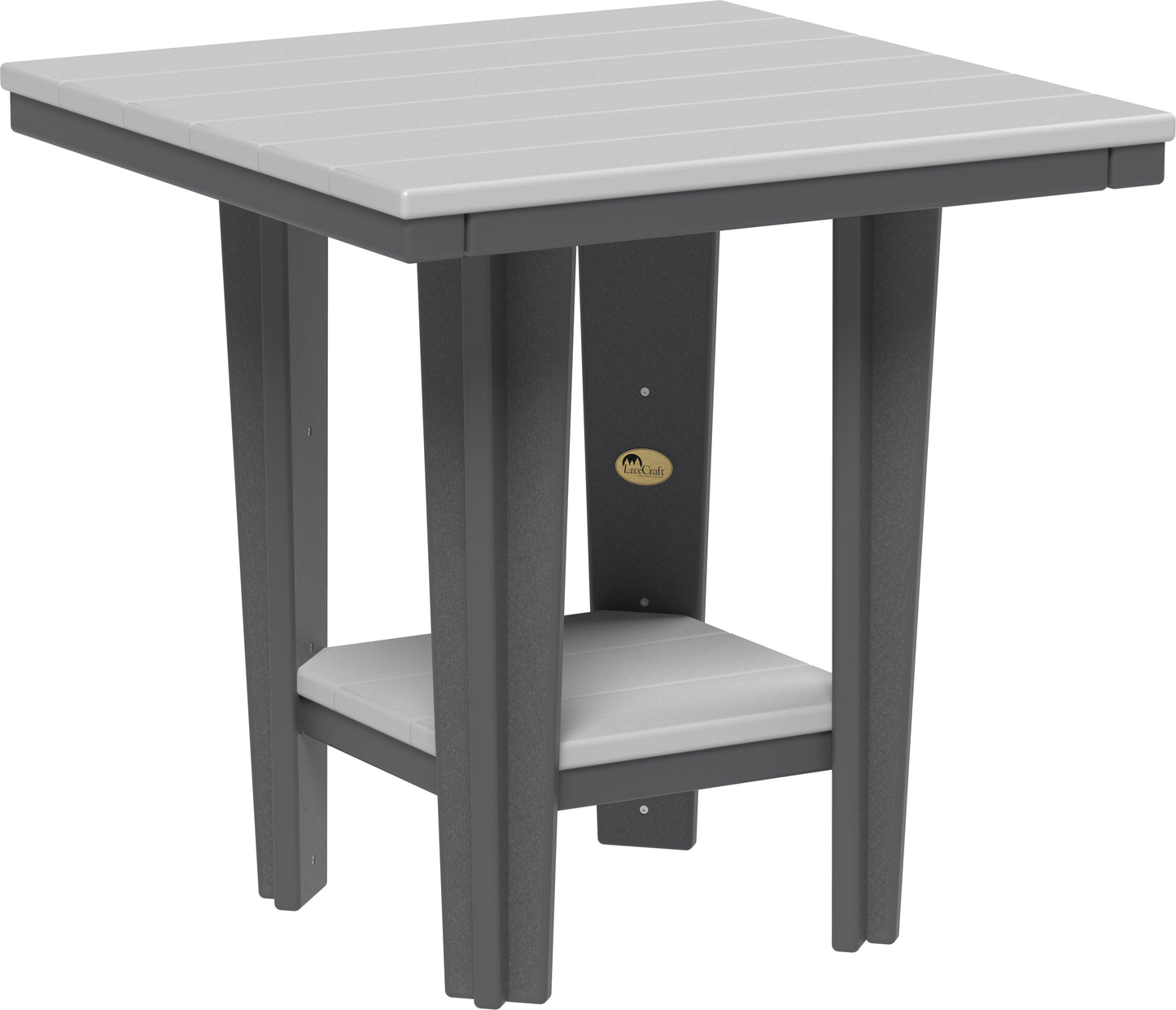 30" Square Bistro Table Dove Gray & Slate / Dining Height