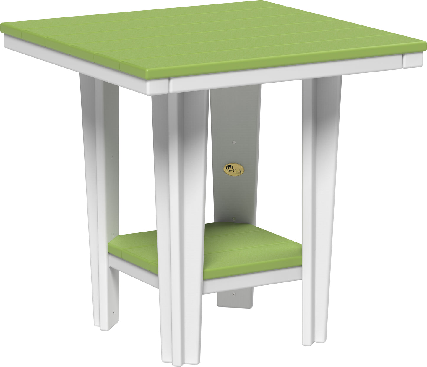 30" Square Bistro Table Lime Green & White / Dining Height