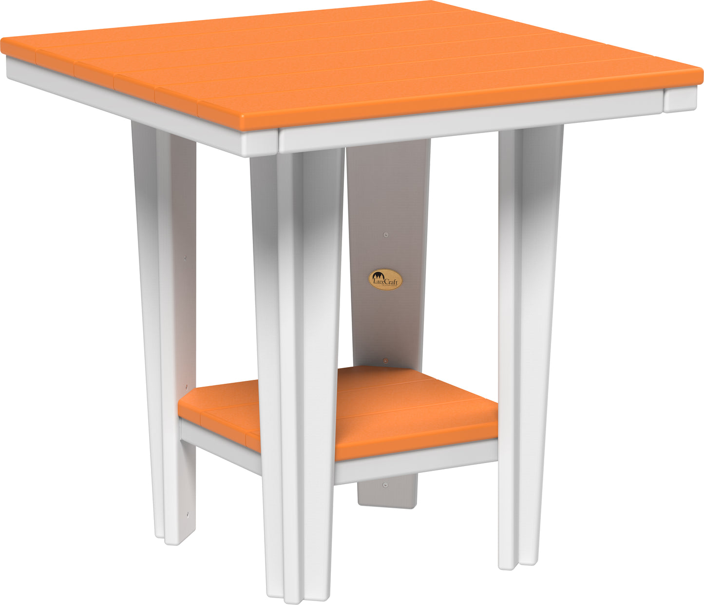 30" Square Bistro Table Tangerine & White / Dining Height