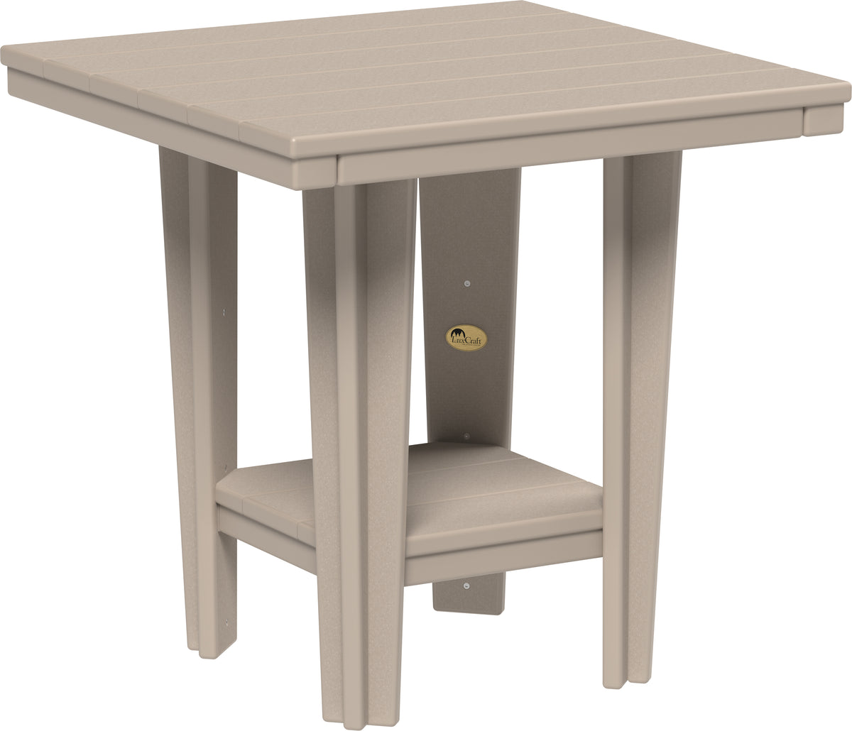 30" Square Bistro Table Weatherwood / Dining Height