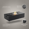 48 In, 50,000 BTU Black Coating Steel Outdoor Fire Table Propane Gas Fire Pit Table