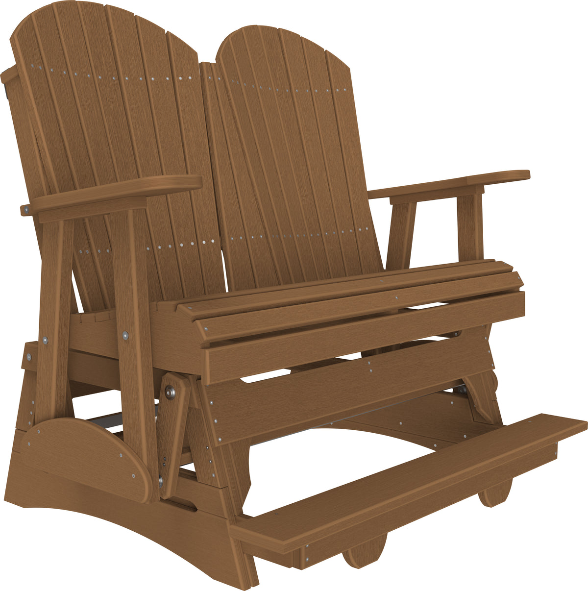 4' Adirondack Balcony Glider Antique Mahogany