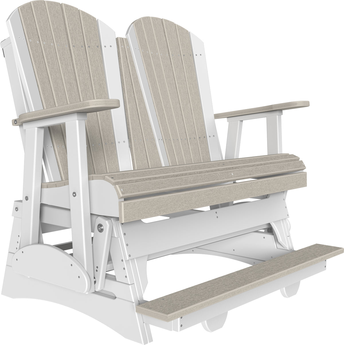 4' Adirondack Balcony Glider Birch & White