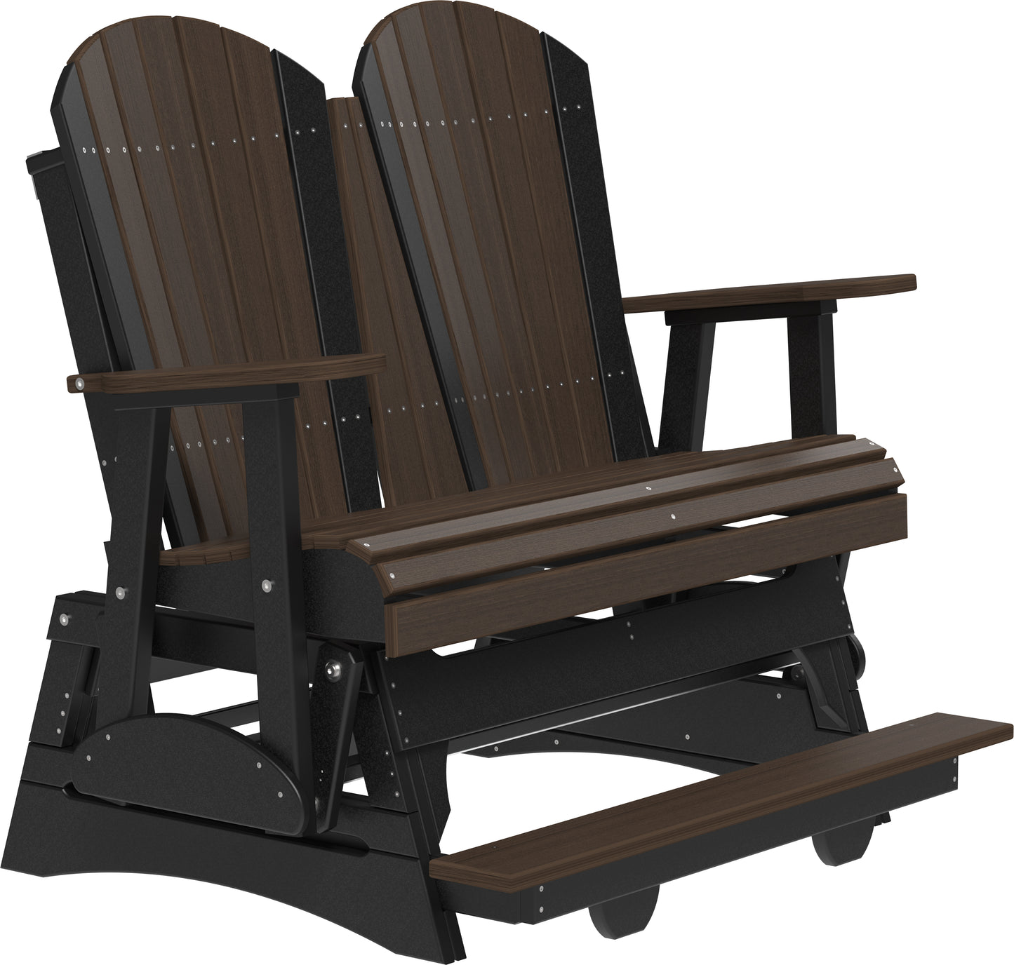 4' Adirondack Balcony Glider Brazilian Walnut & Black