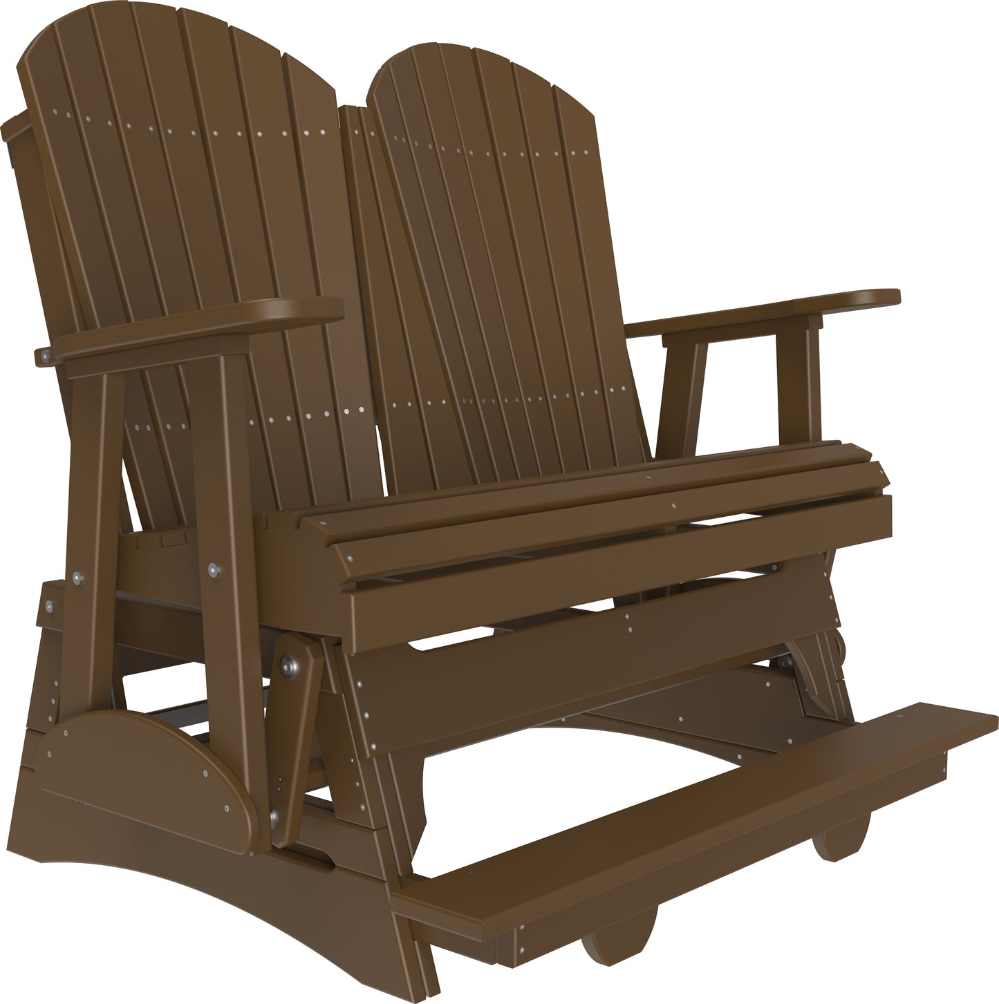 4' Adirondack Balcony Glider Chestnut Brown