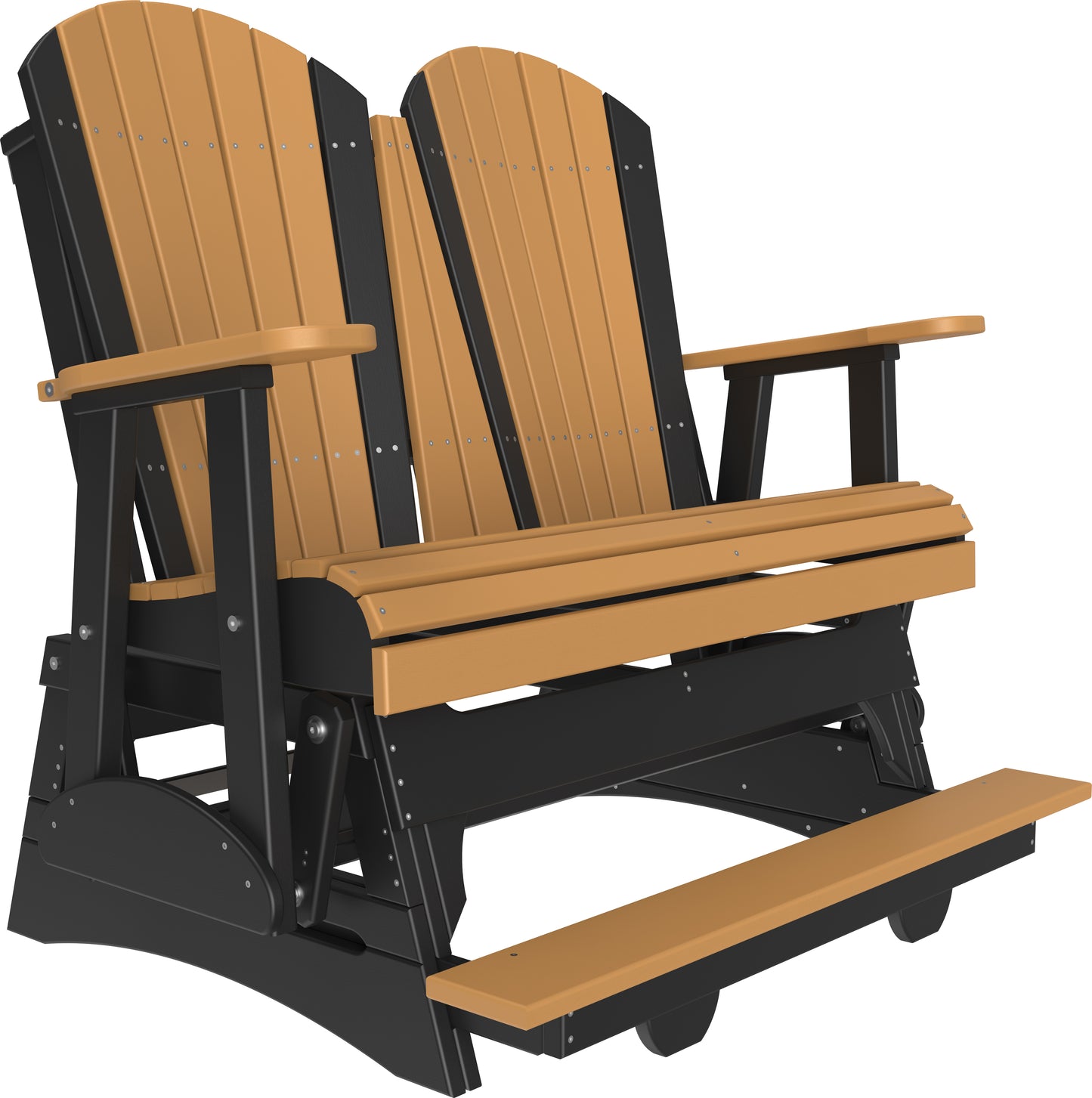 4' Adirondack Balcony Glider Cedar & Black