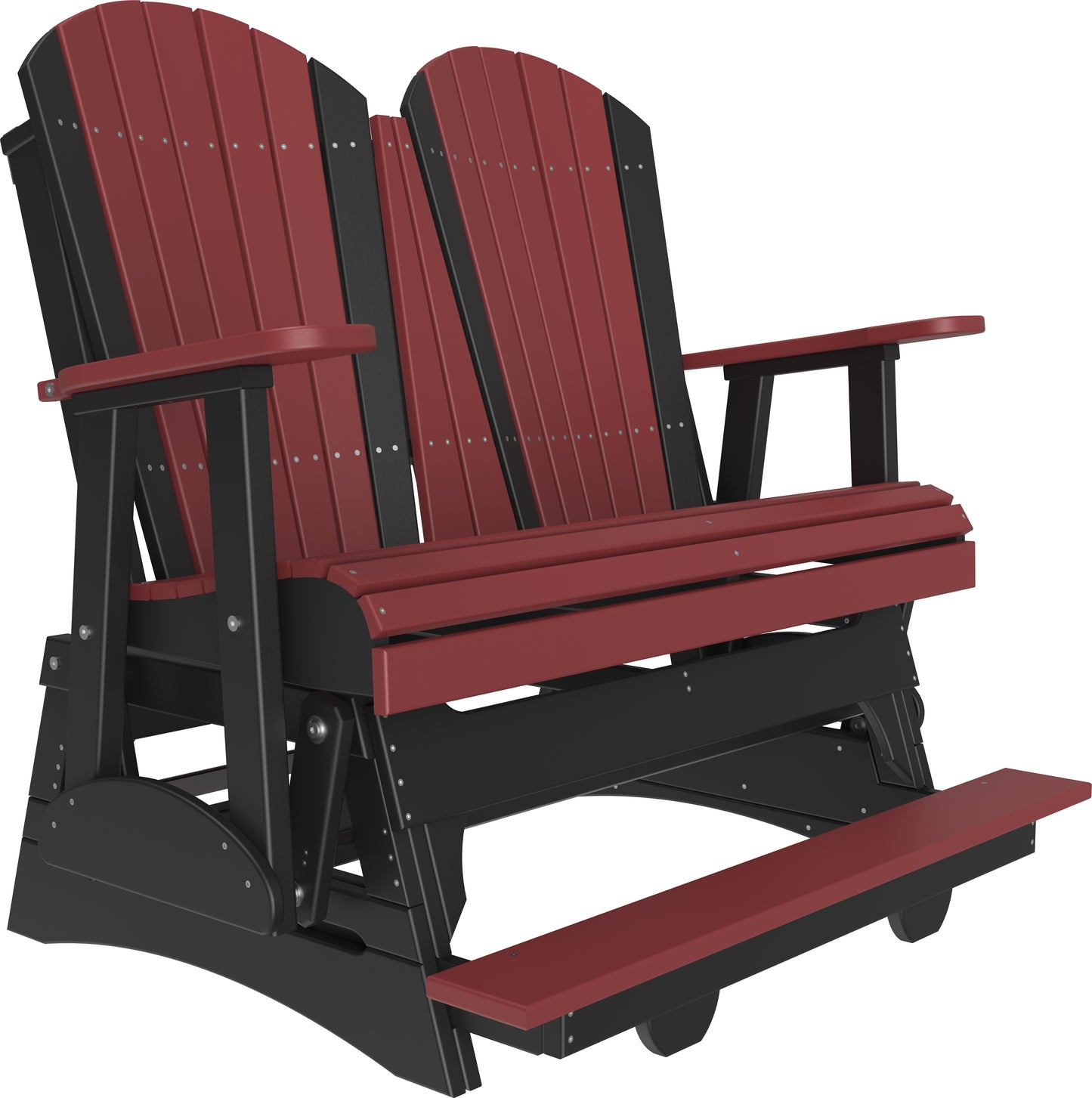 4' Adirondack Balcony Glider Cherrywood & Black
