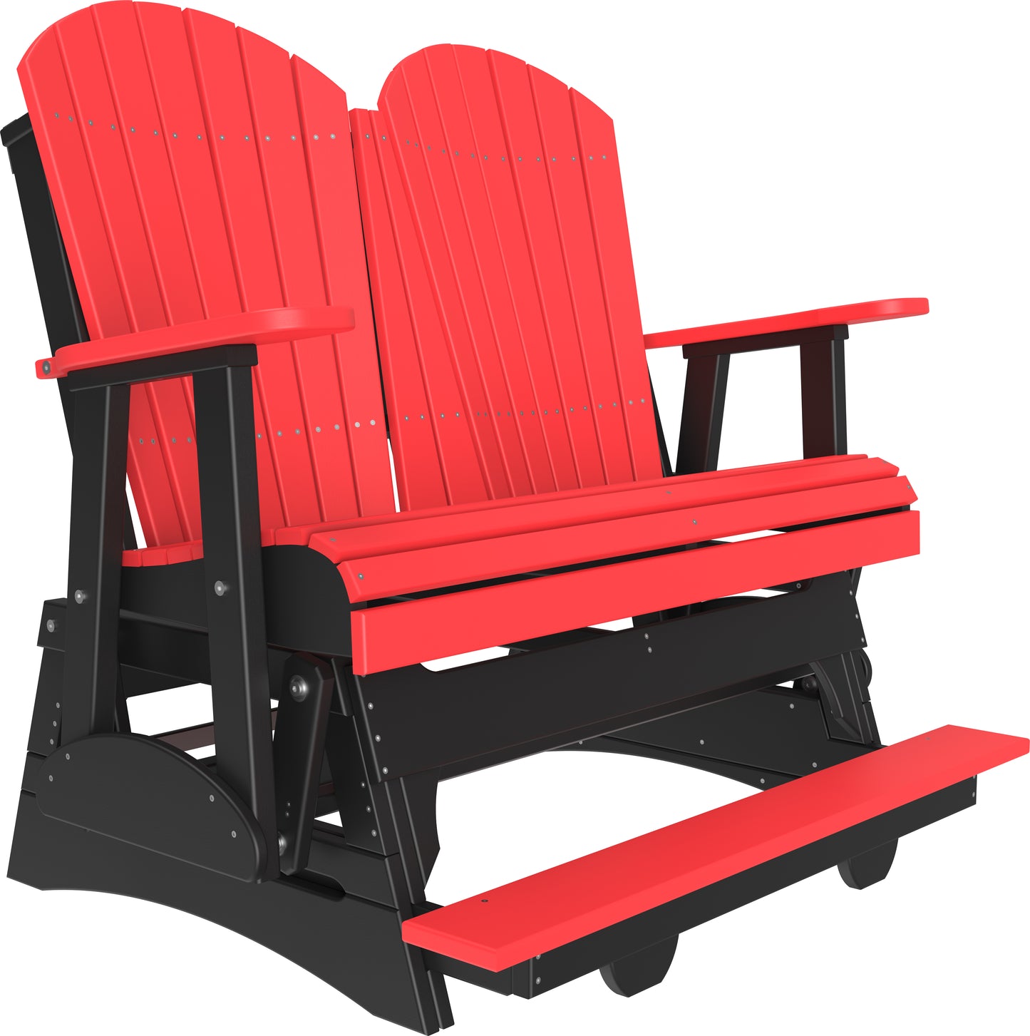 4' Adirondack Balcony Glider Red & Black