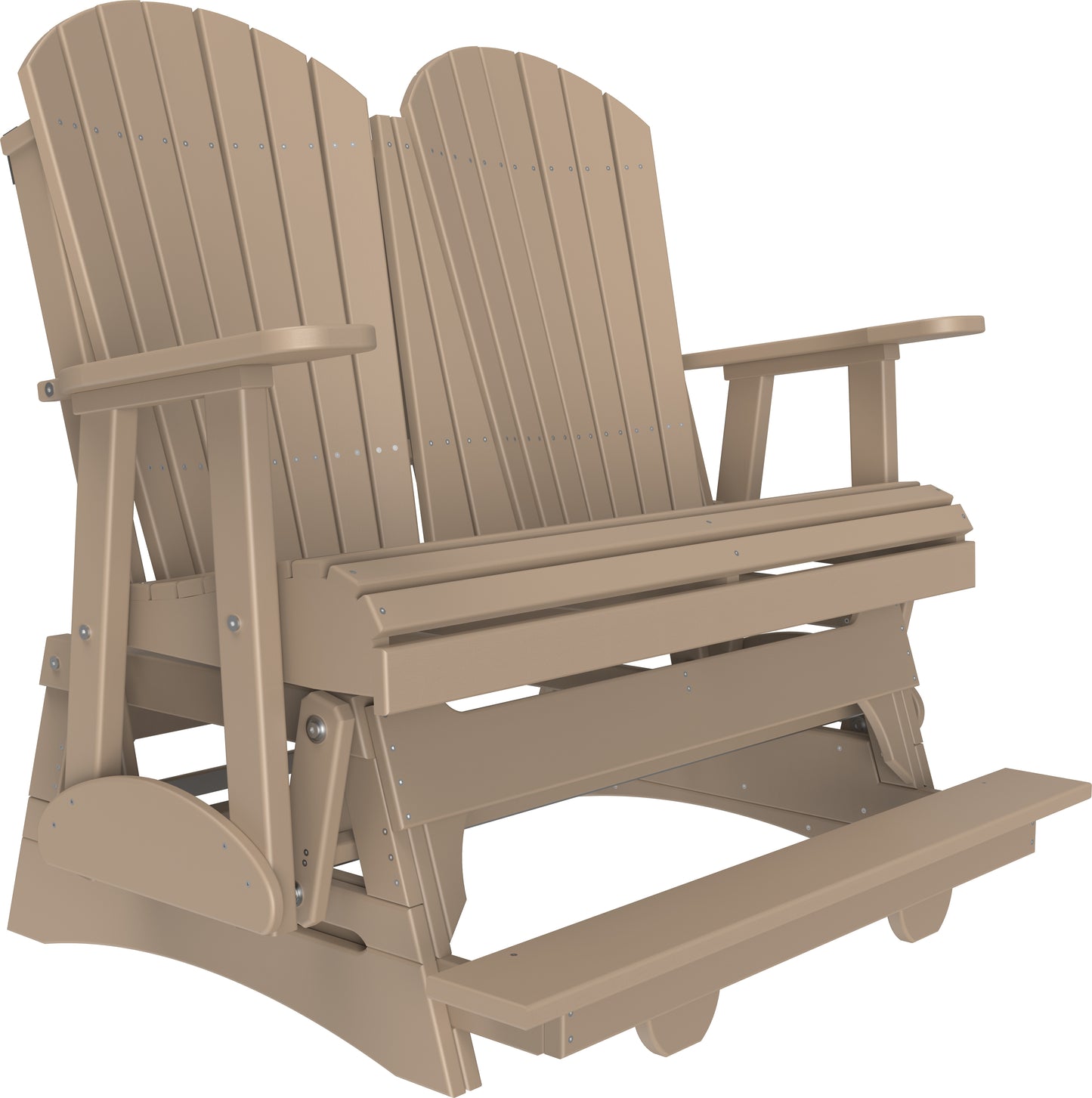 4' Adirondack Balcony Glider Weatherwood