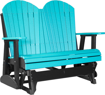 4' Adirondack Glider Aruba Blue & Black