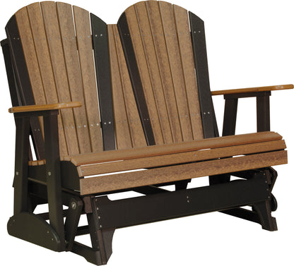 4' Adirondack Glider Antique Mahogany & Black
