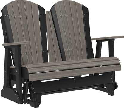 4' Adirondack Glider Coastal Gray & Black