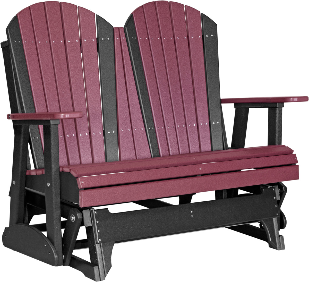 4' Adirondack Glider Cherrywood & Black
