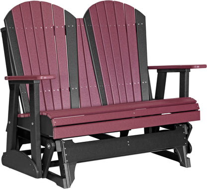 4' Adirondack Glider Cherrywood & Black