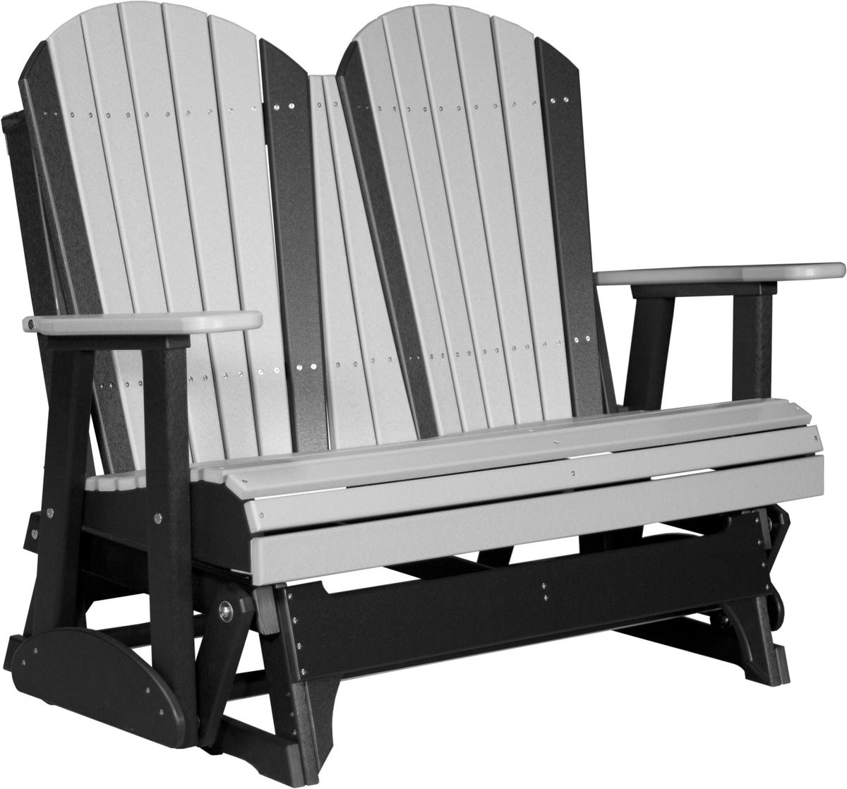 4' Adirondack Glider Dove Gray & Black