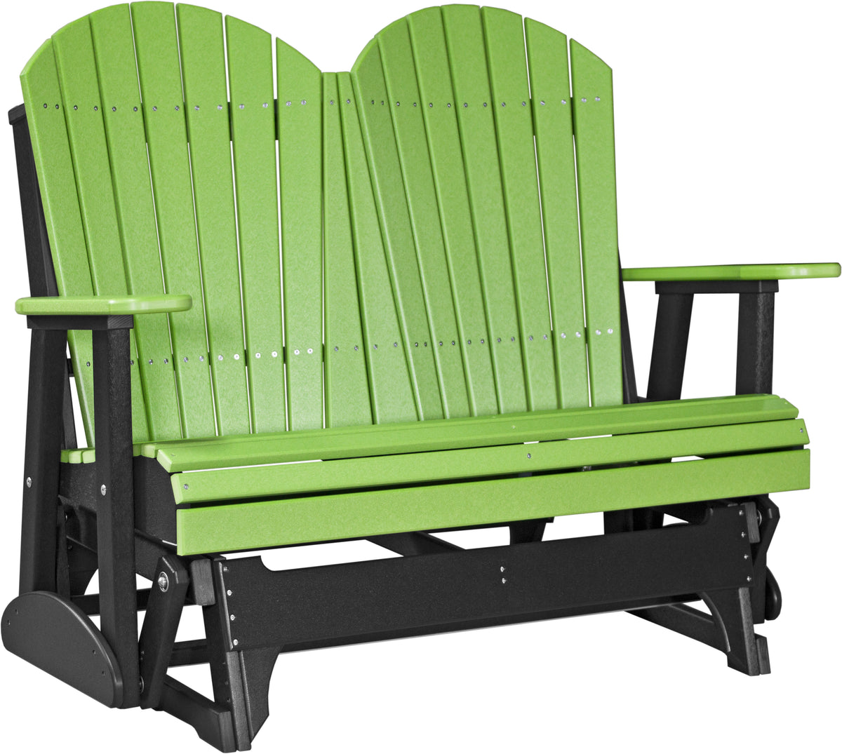 4' Adirondack Glider Lime Green & Black
