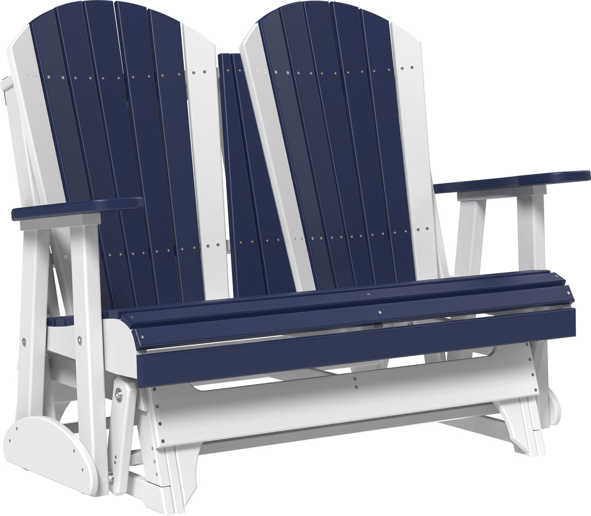 4' Adirondack Glider Patriot Blue & White