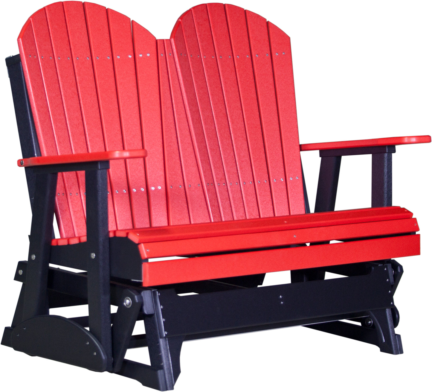 4' Adirondack Glider Red & Black