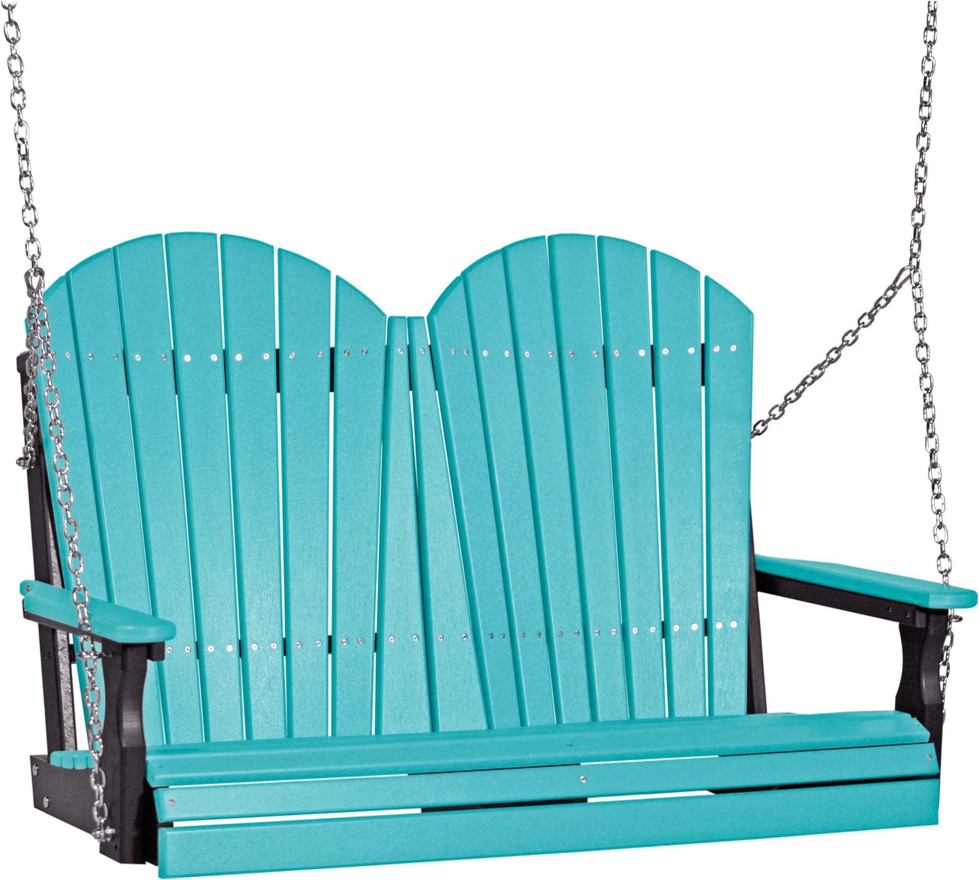 4' Adirondack Poly Swing Aruba Blue & Black