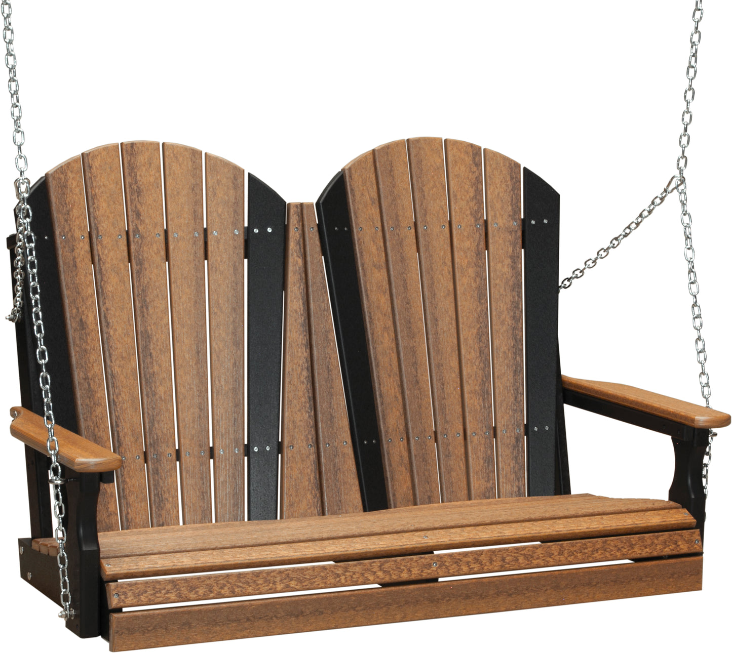 4' Adirondack Poly Swing Antique Mahogany & Black