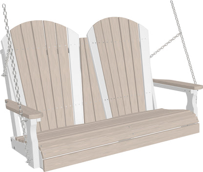 4' Adirondack Poly Swing Birch & White